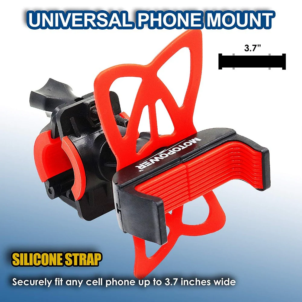 MP0616B Universal Motorcycle Phone Mount -RED - Image 3