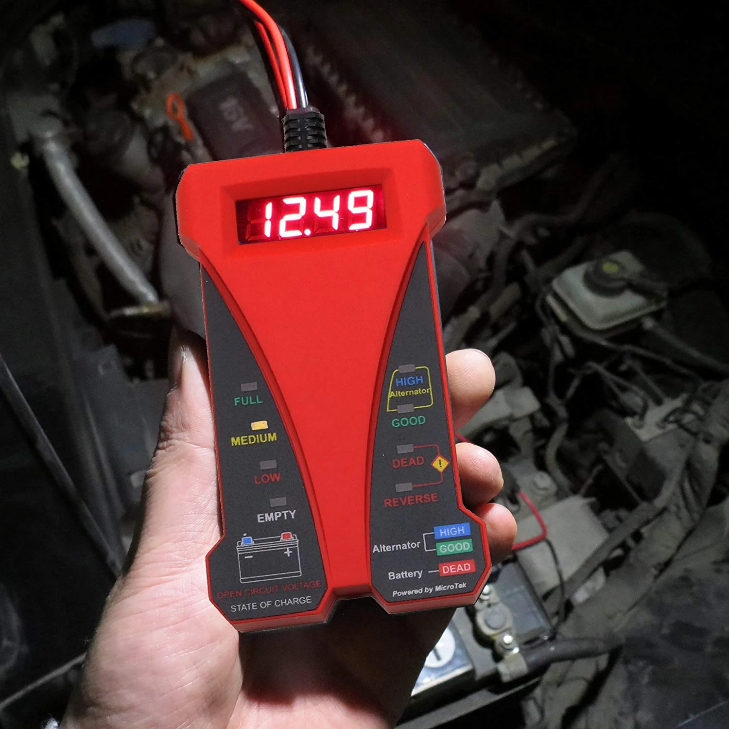 MP0514C 12V Digital Battery Tester-Red - Image 5