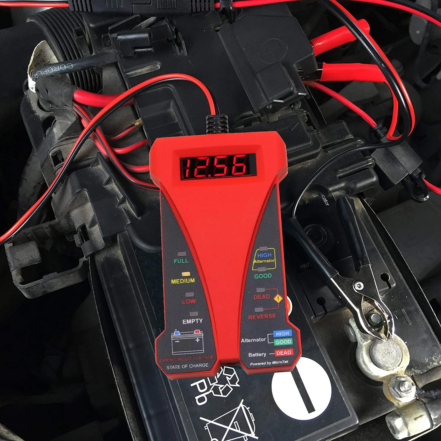MP0514C 12V Digital Battery Tester-Red - Image 6