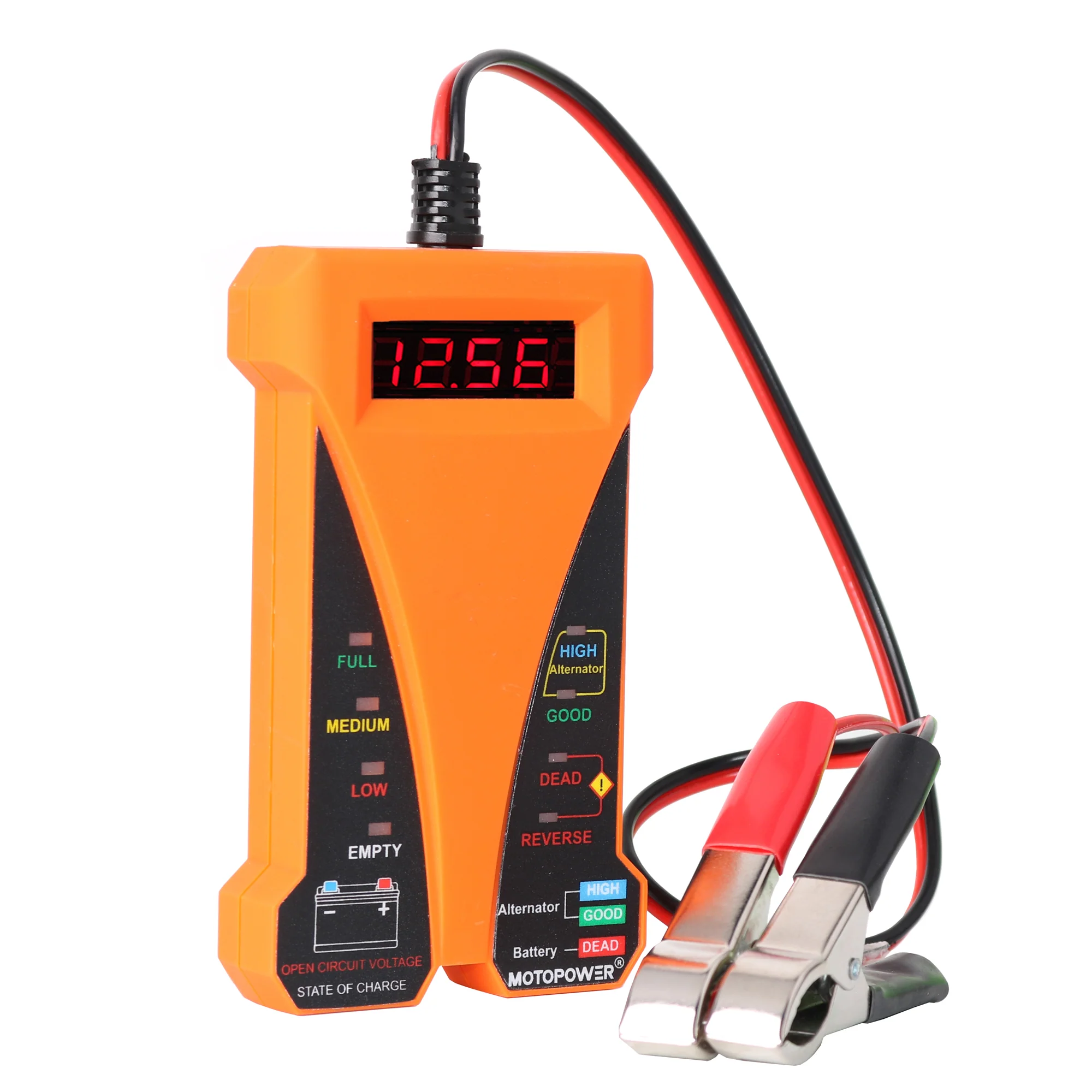 MP0514D 12V Digital Battery Tester-Orange - Image 3