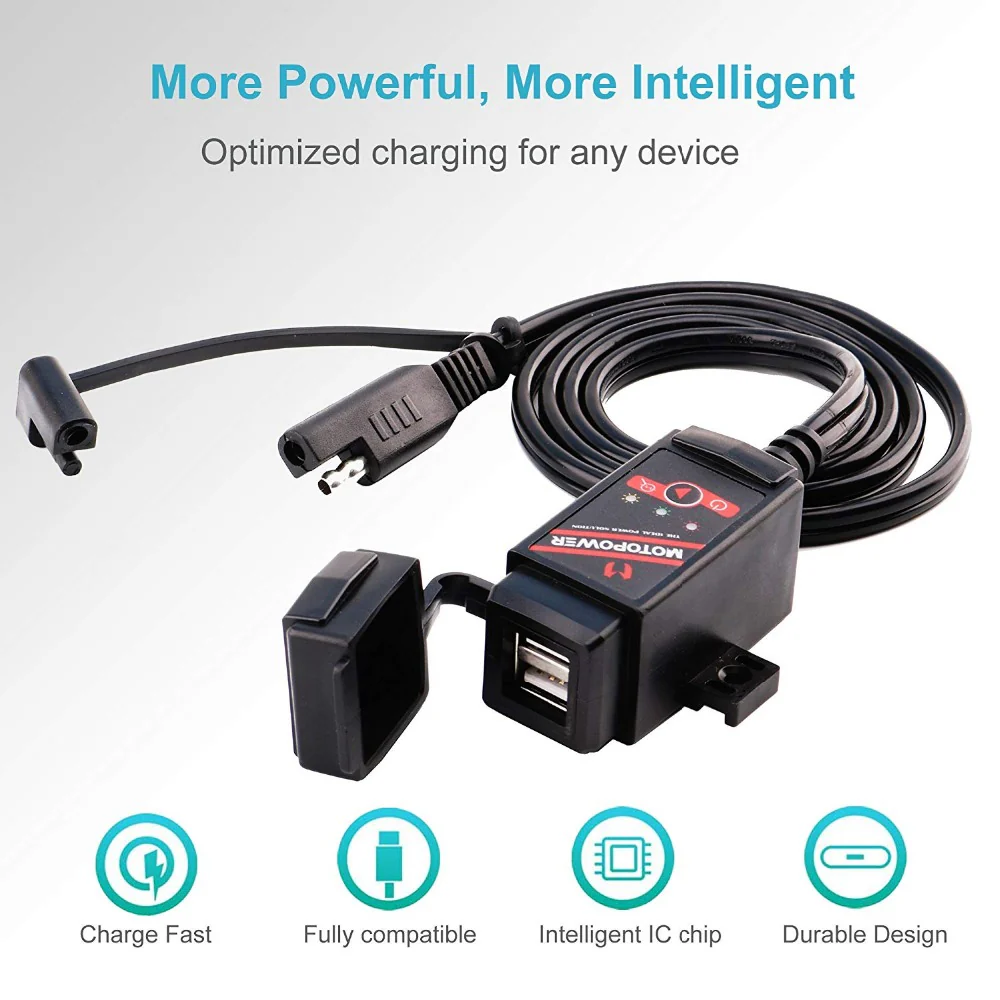 MP0608 Motorcycle Dual USB Charger Kit 3.1Amp - Image 5