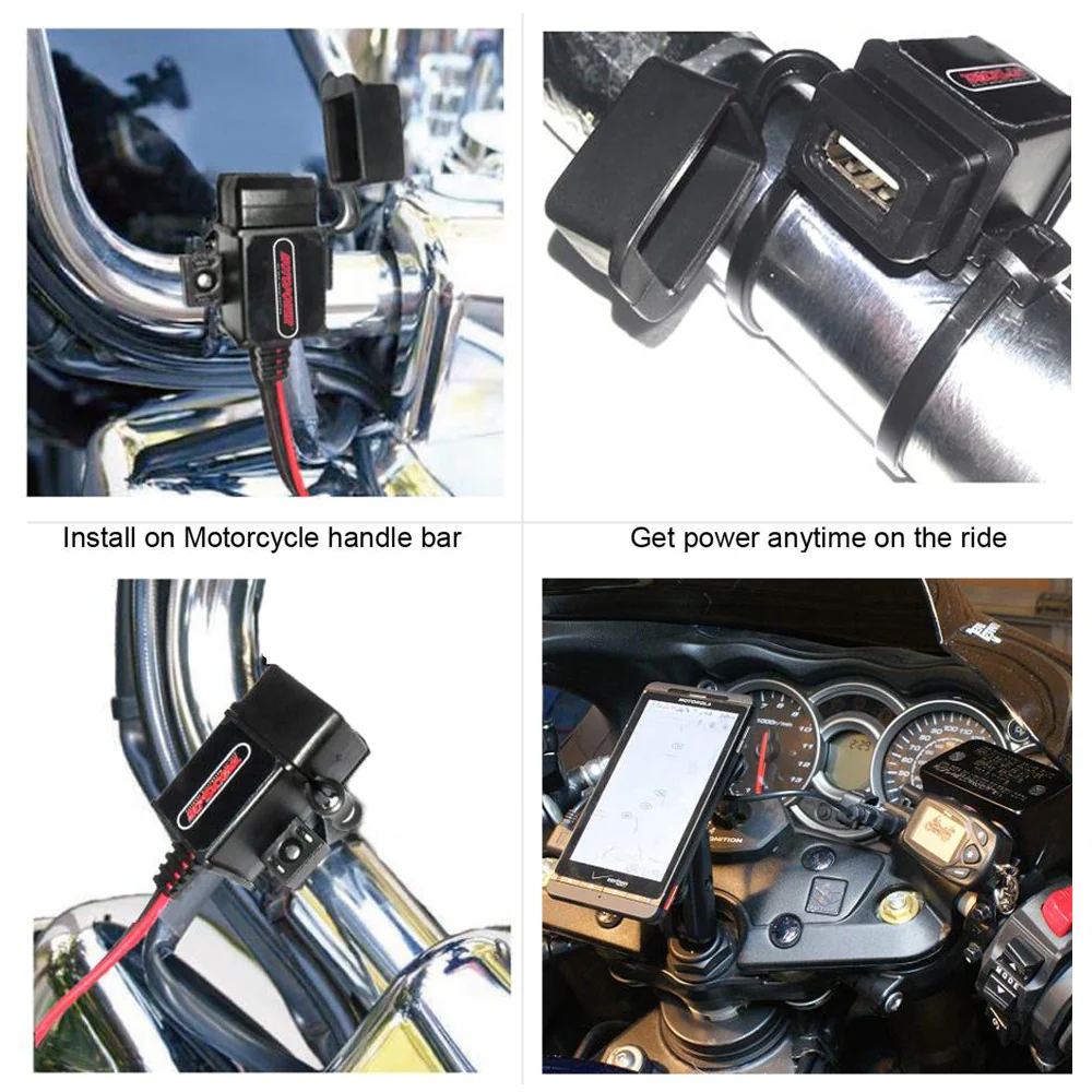 MOTOPOWER MP0609A 3.1Amp Motorcycle USB Charger Kit SAE to USB Adapter - Image 19