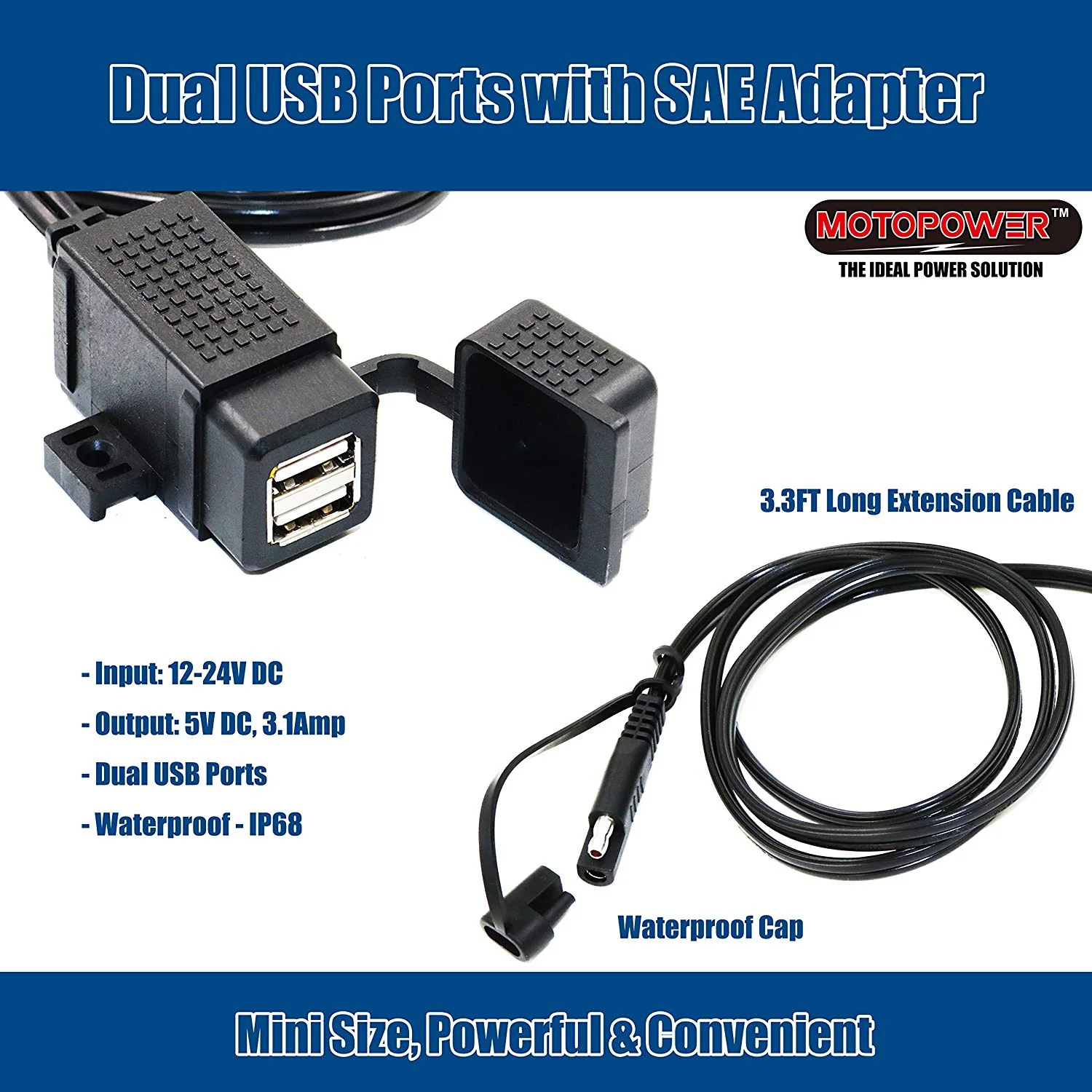 MP0609C 3.1Amp Waterproof Dual USB Charger - Image 4