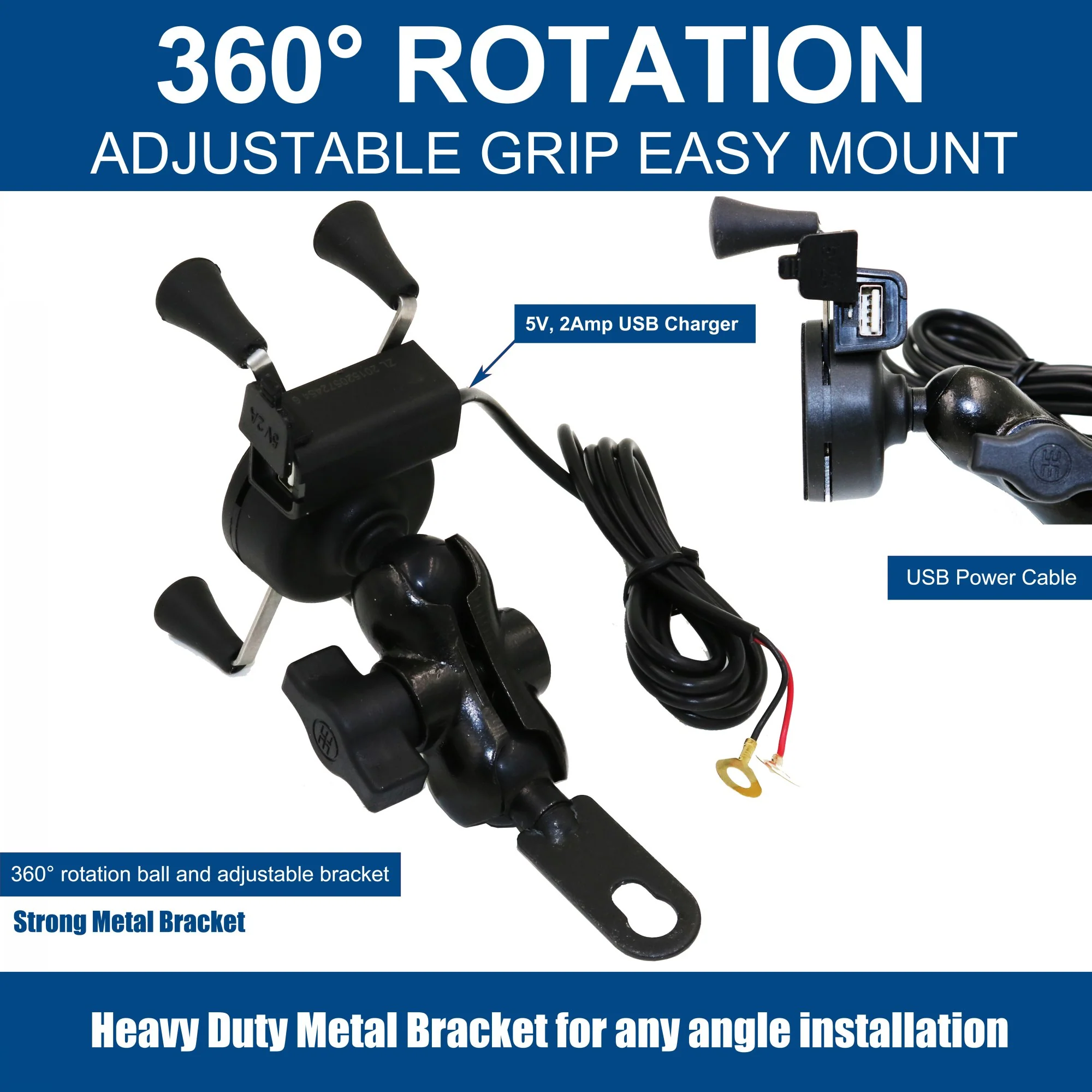 MP0609D Motorcycle Cell Phone Mount - Image 4