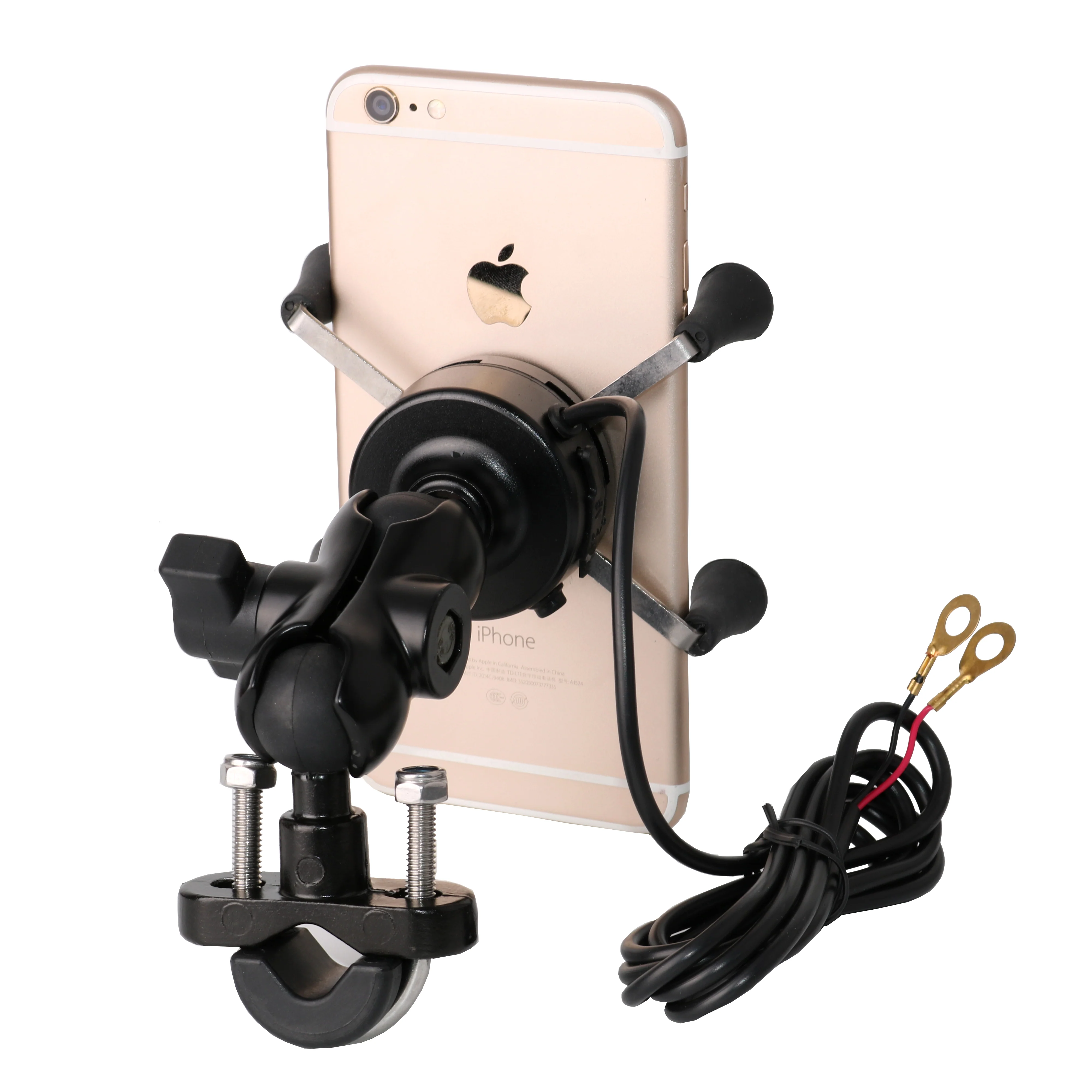 MP0622 Motorcycle Cell Phone Mount with USB Charger Alluminum Alloy Body - Image 5