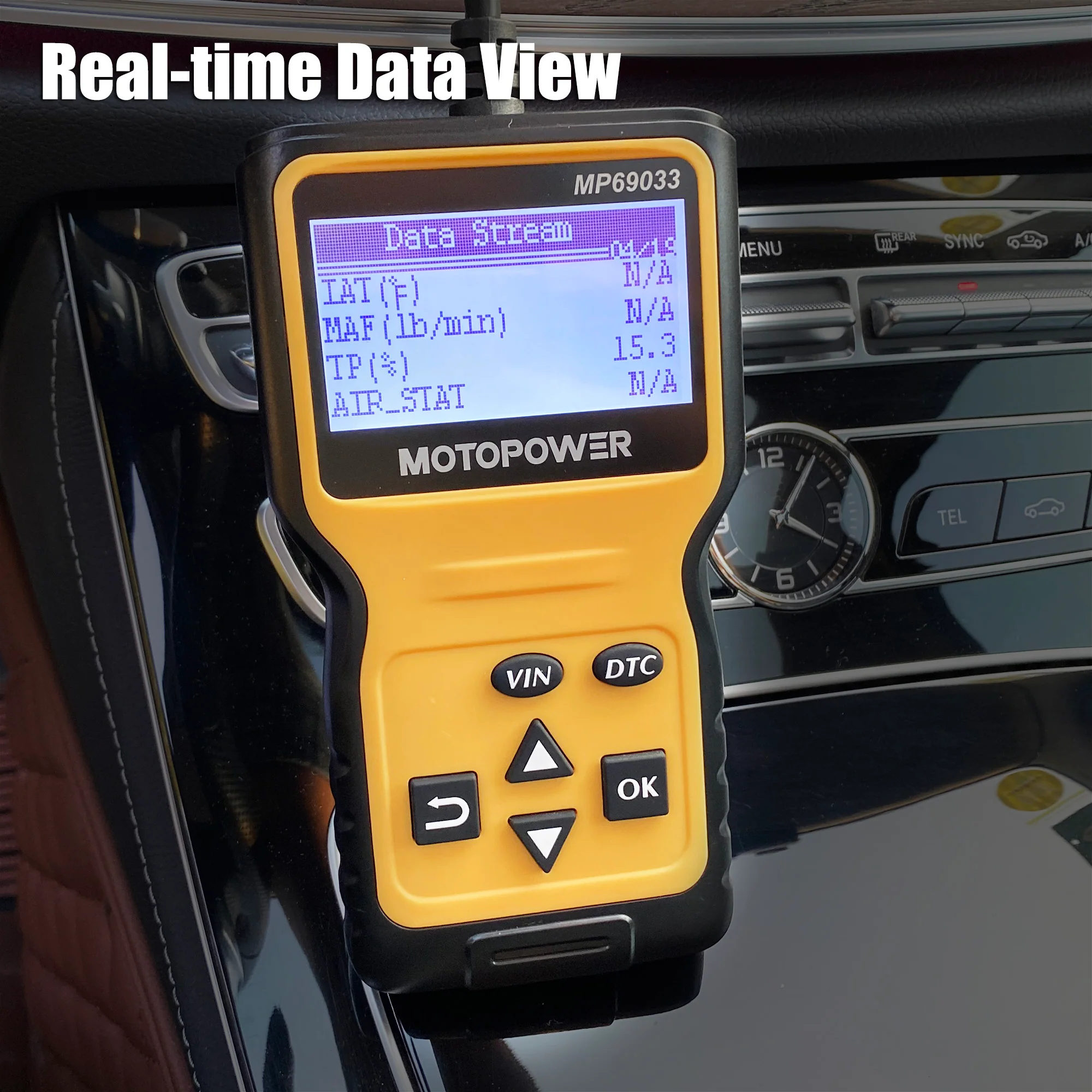 MOTOPOWER MP69033 OBD2 Scanner Universal Car Engine Fault Code Reader, CAN Diagnostic Scan Tool for All OBD II Protocol Cars - Image 9