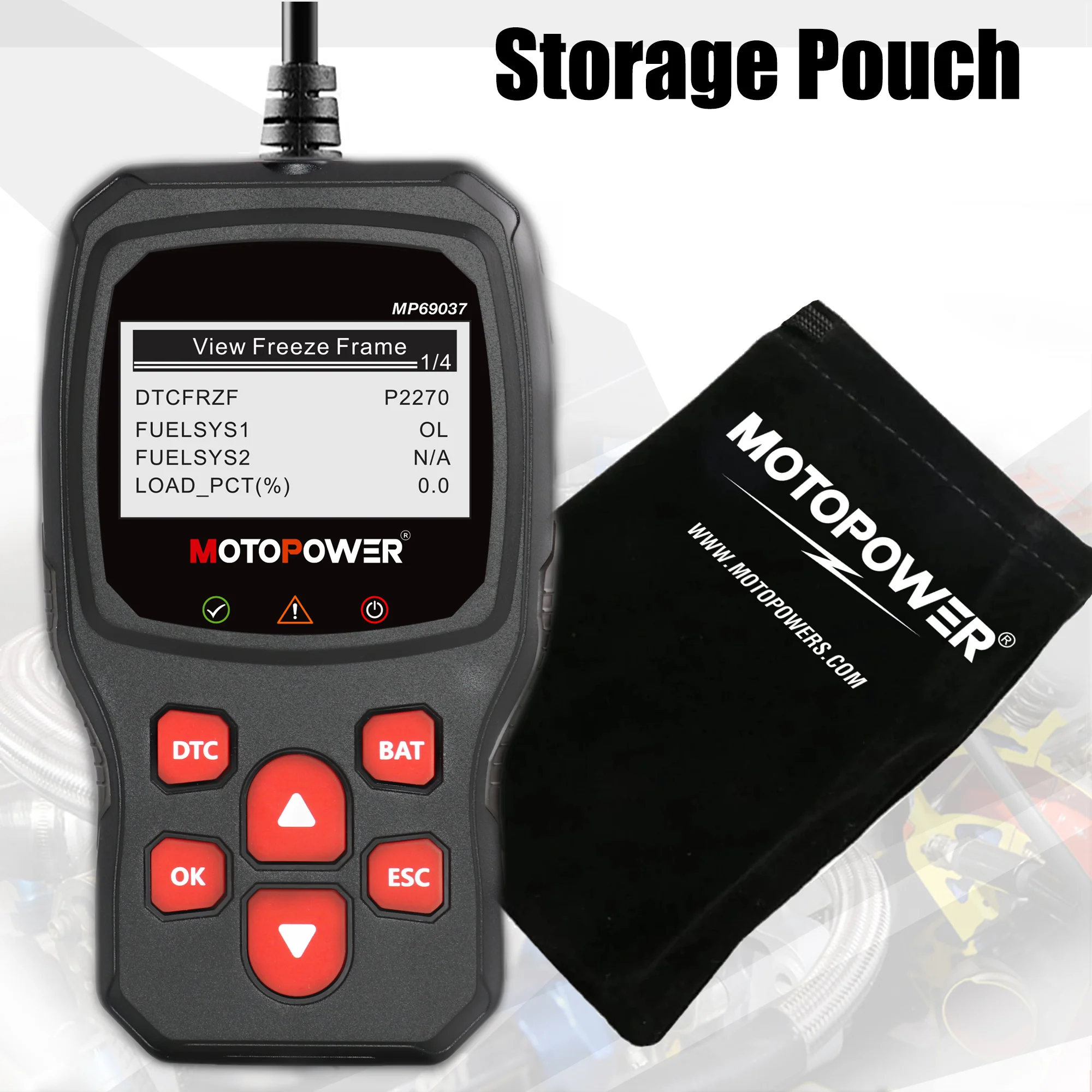 MOTOPOWER MP69037 Car OBD2 Scanner Code Reader Engine Fault Code Reader Scanner CAN Diagnostic Scan Tool for All OBD II Protocol Cars - New Arrival - Image 7