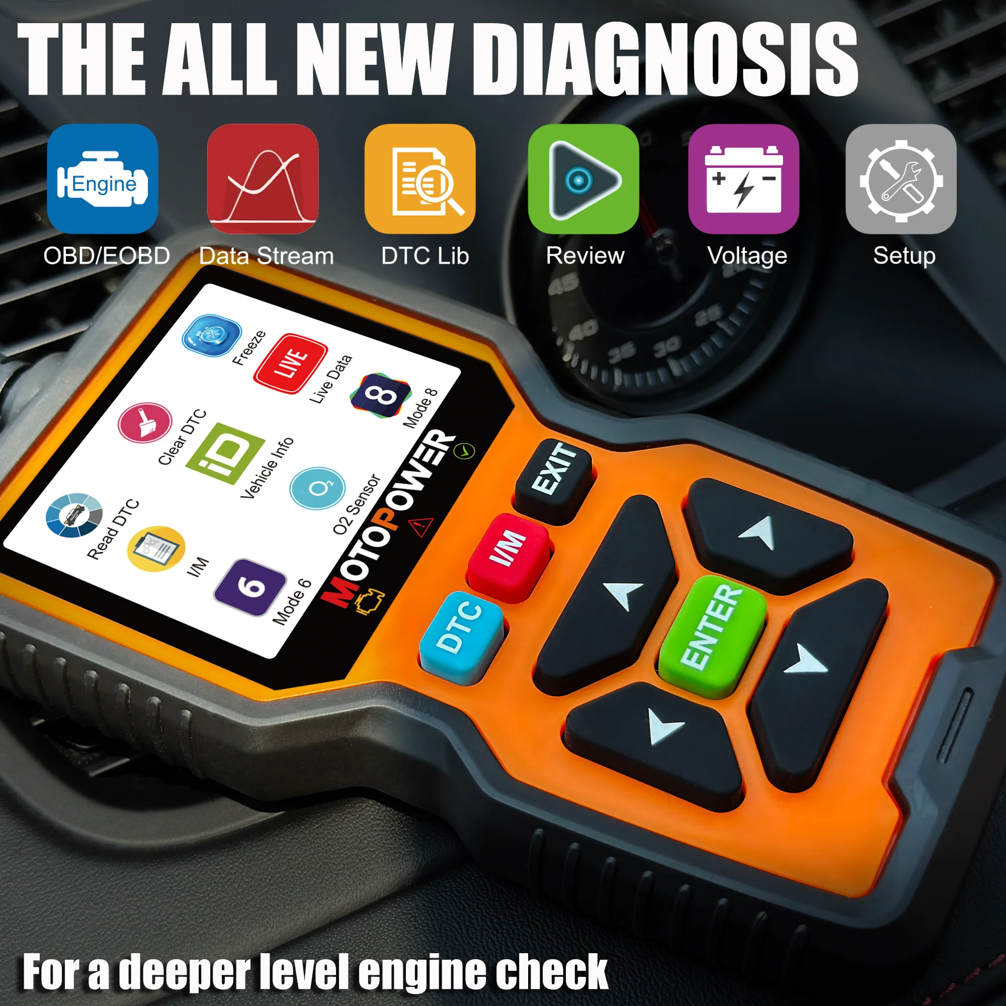 MOTOPOWER MP69039 Car OBD2 Scanner Code Reader Engine Fault Code Reader Scanner CAN Diagnostic Scan Tool Advanced Edition - Image 5
