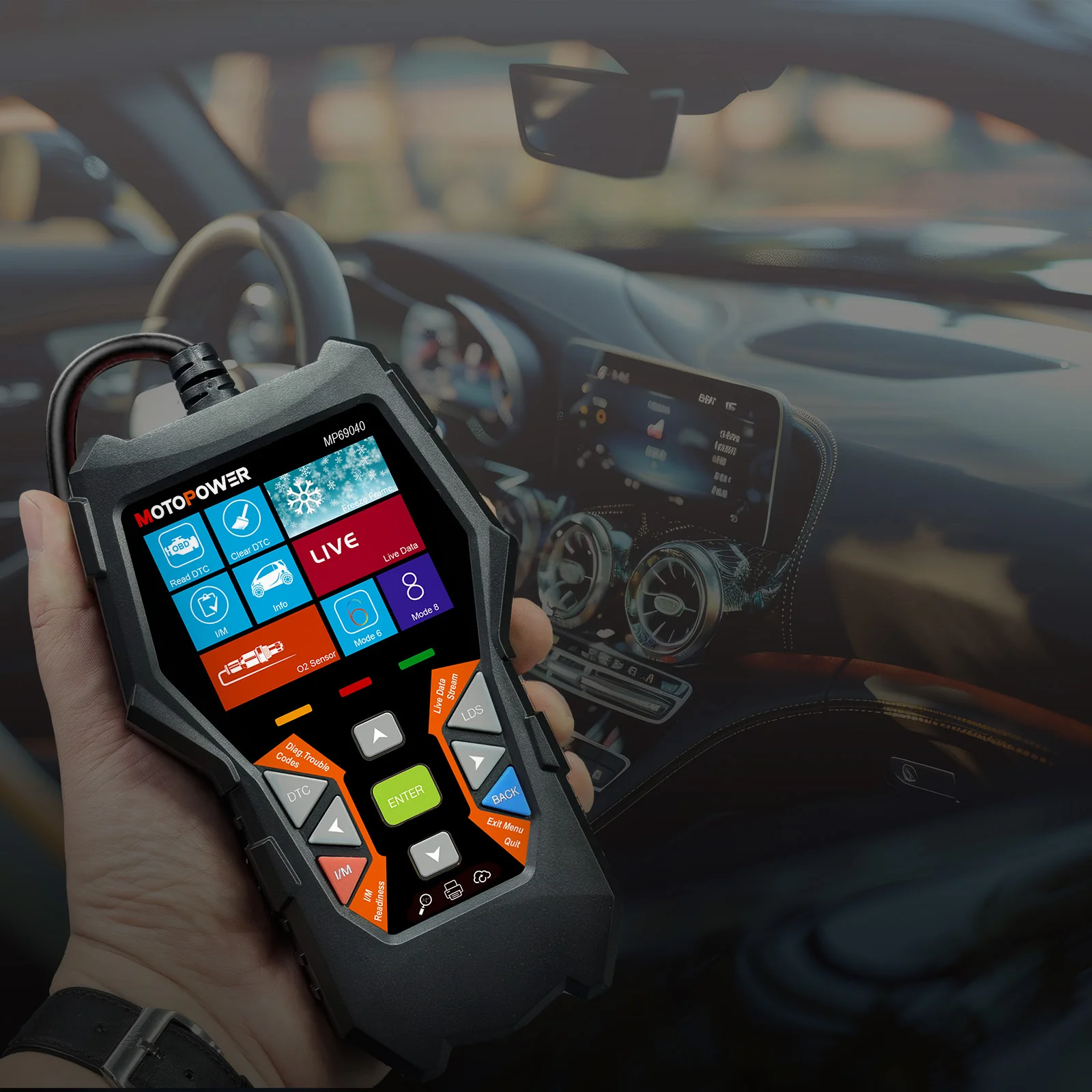MOTOPOWER MP69040 Car OBD2 Scanner Check Engine Fault Code Reader Diagnostic Scan Tool, Black - Image 8