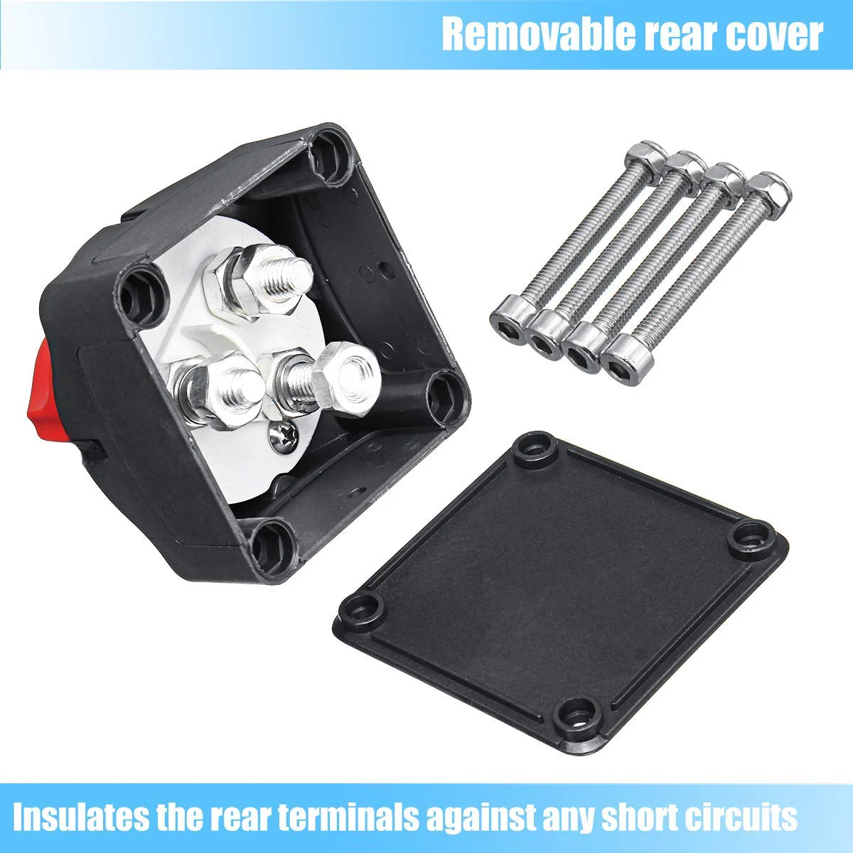 MOTOPOWER MP69157 Battery Switch Battery Isolator 1-2-Both-Off Battery Disconnect Master Cutoff Switch for Marine Boat Car RV ATV UTV Vehicle - Image 4
