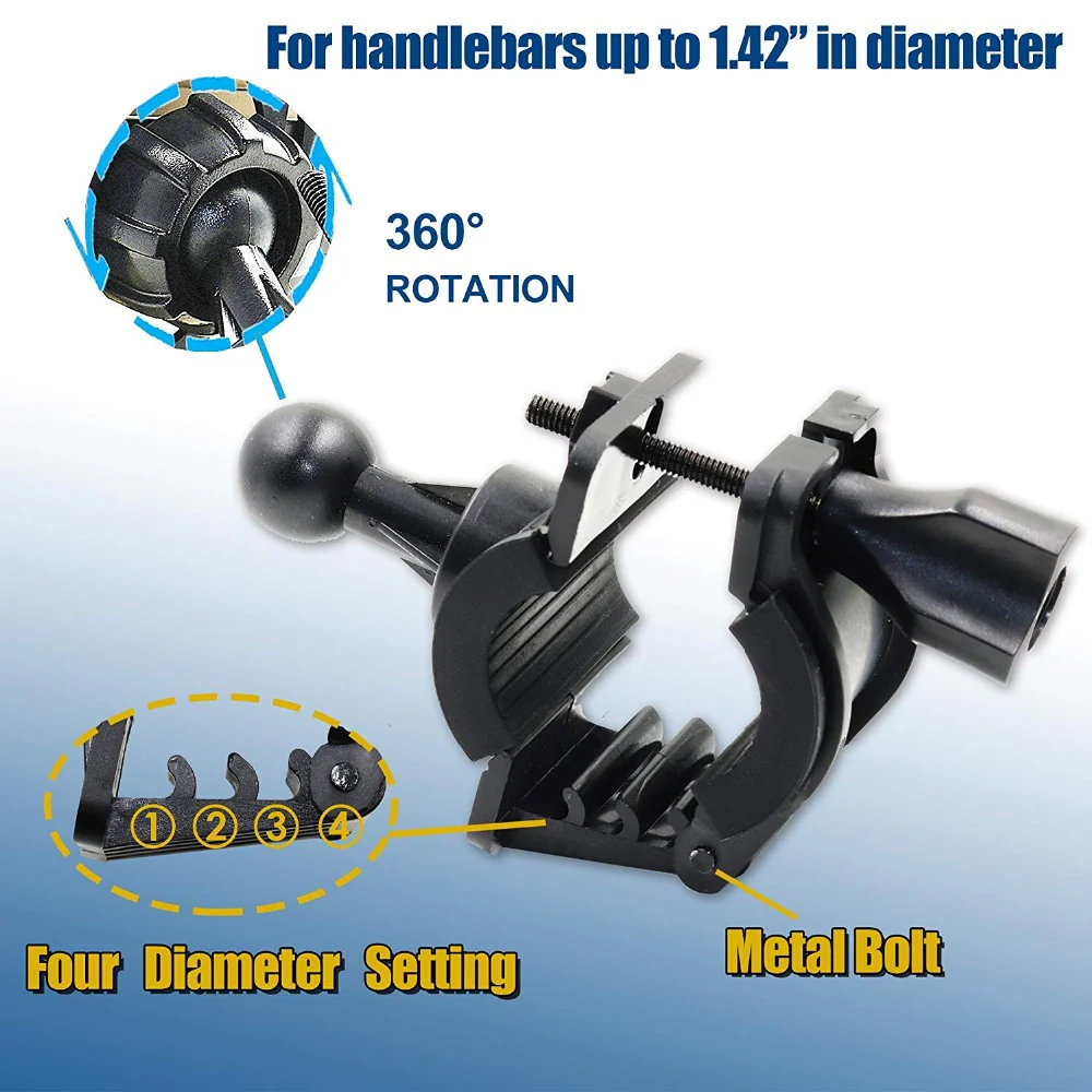 MP0616A Universal Motorcycle Phone Mount -BLACK - Image 5