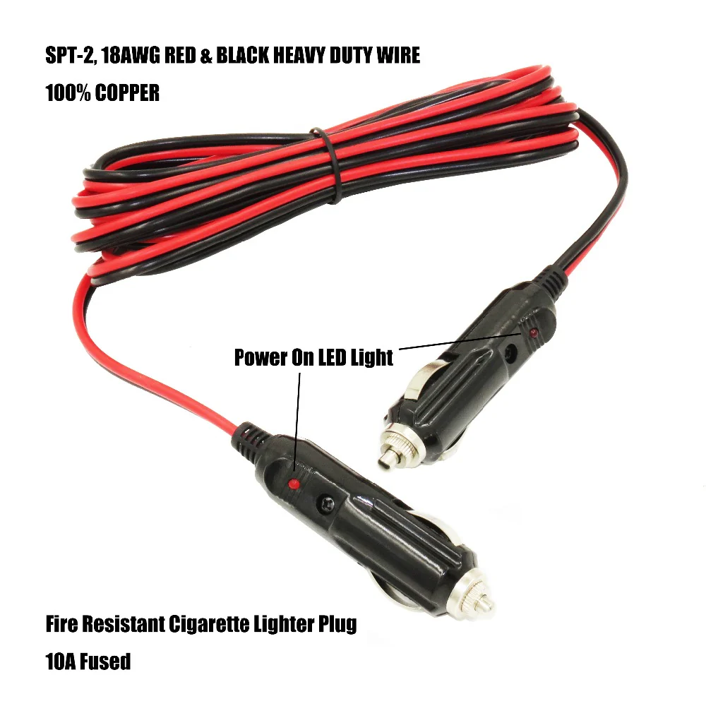 MP69000A Male to Male Cigarette Lighter Plug Cable-12FT - Image 6